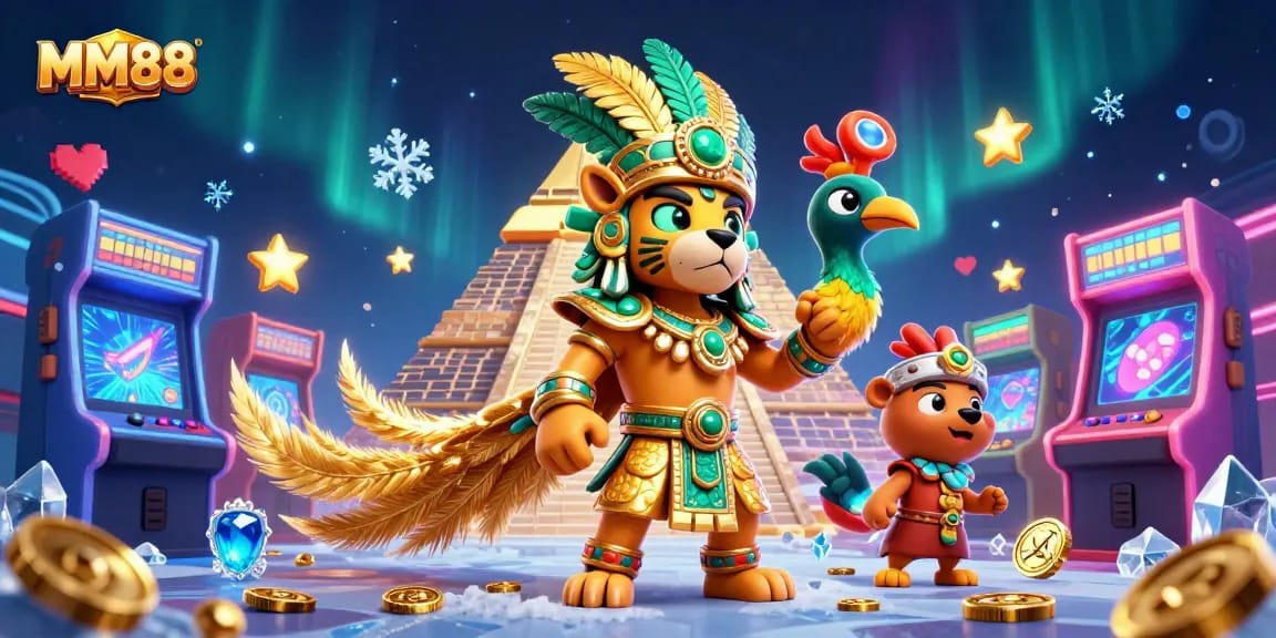 Experience thrilling games at MM88 with colorful arcade elements and vibrant casino ambiance.