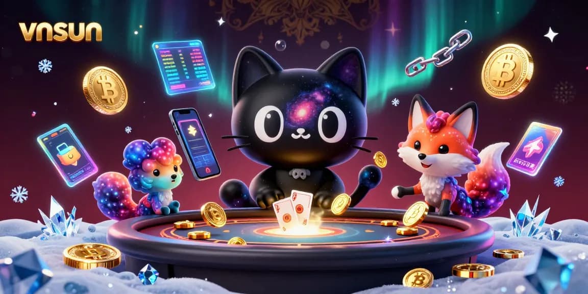 Join the cosmic fun at vnsun as the black hole cat wins with spinning crypto coins!