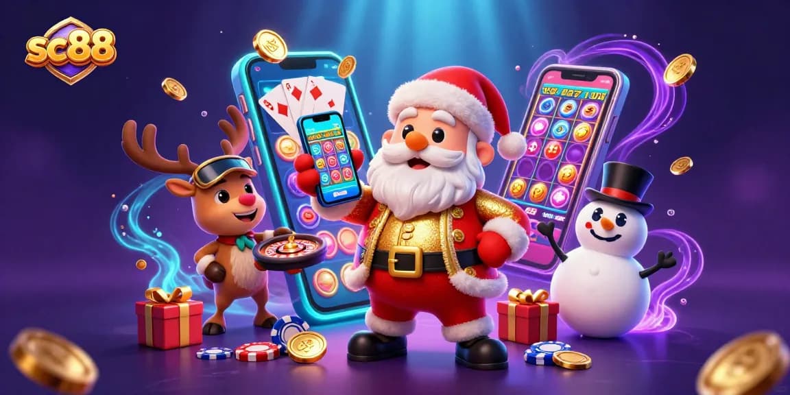 Engage with the sc88 jackpot excitement through Santa and friends in color-rich casino action!