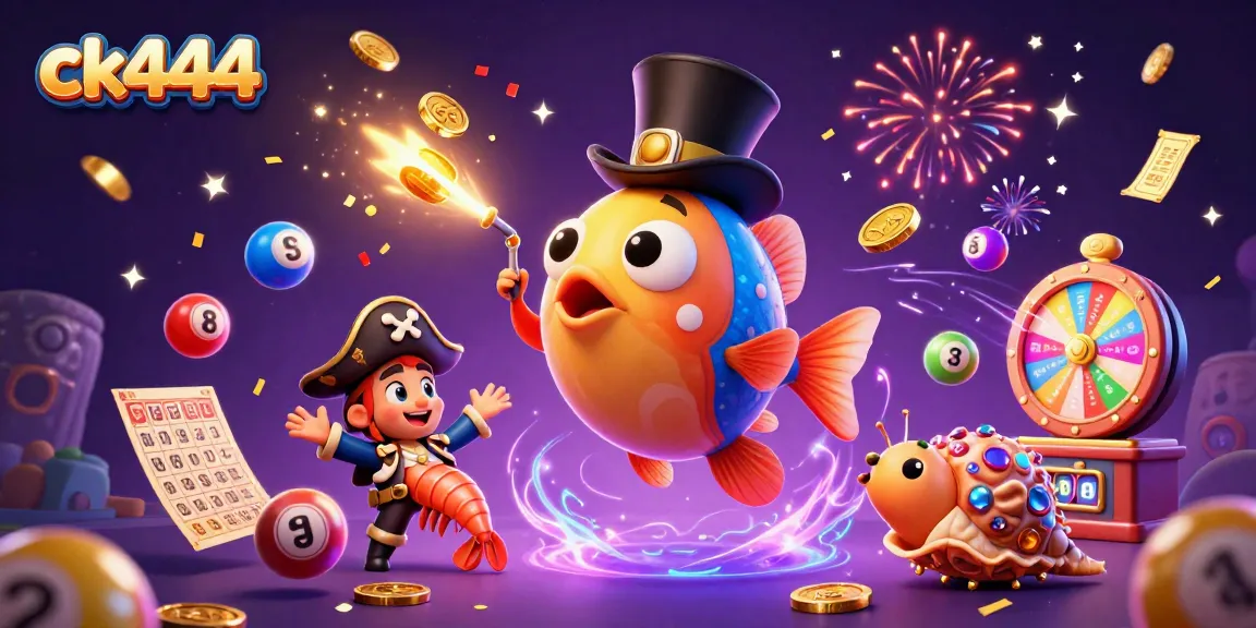 Engage with ck444 casino-themed artwork showcasing animated characters attracting fortune and excitement.