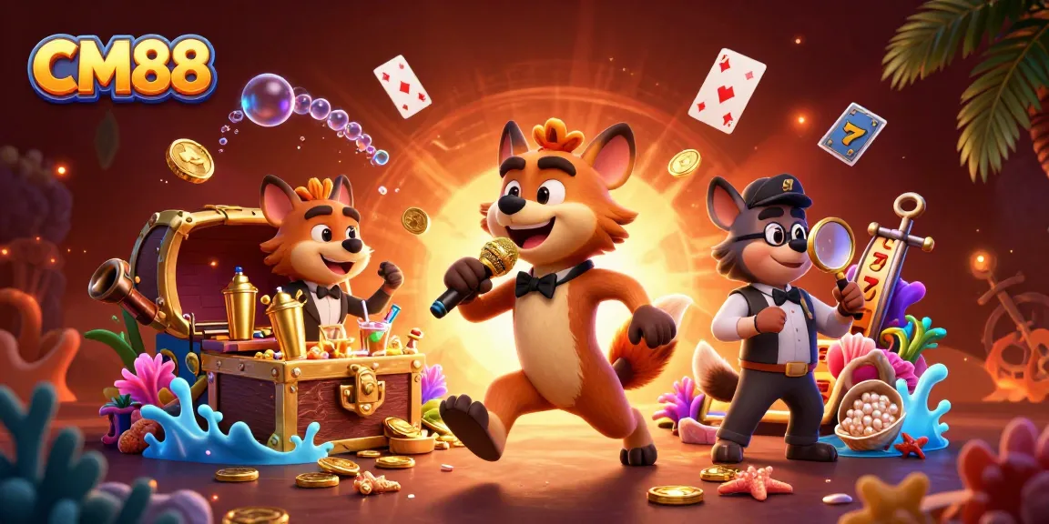 Experience the vibrant CM88 casino club with hyenas entertaining in a dynamic 3D scene.