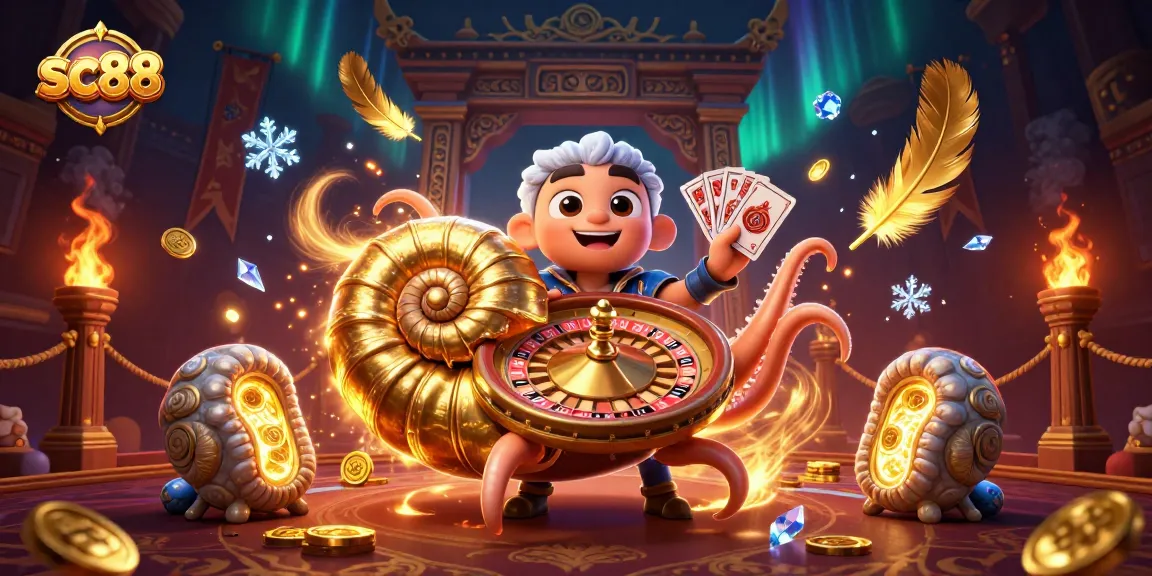 Engage with exciting sc88 gameplay featuring a 3D nautilus roulette and vibrant casino elements.