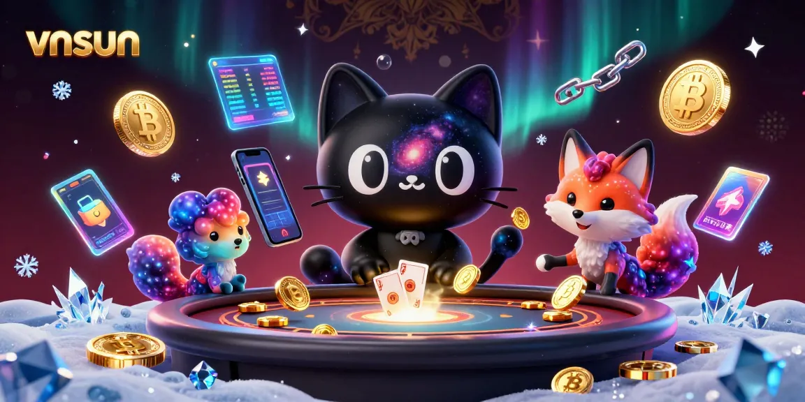 Join the cosmic fun at vnsun as the black hole cat wins with spinning crypto coins!