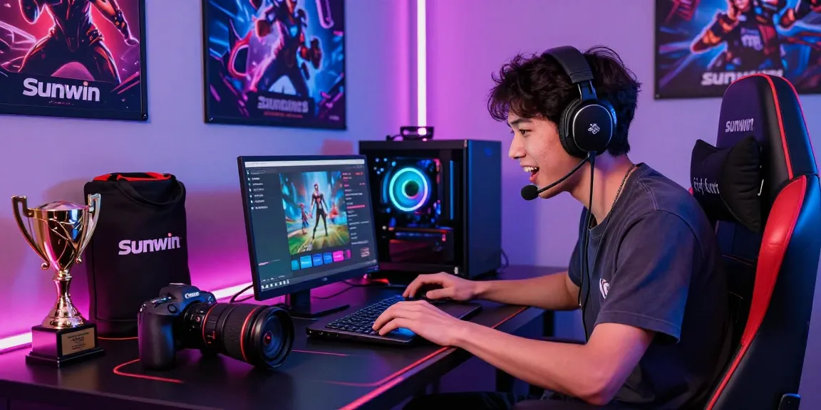 Engaging gaming setup featuring Sunwin games on laptop, showing the vibrant online gaming experience at giftsforgirls.in.net.