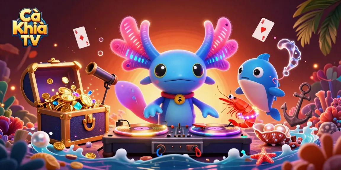 Cà Khịa TV immerses players in intense slot action with vibrant gambling-themed underwater adventure.